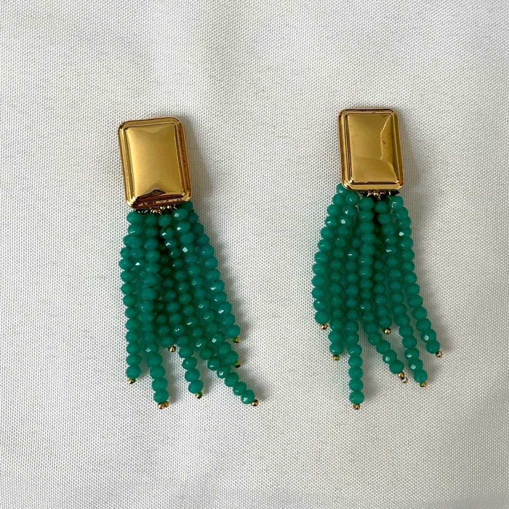 [Nordstrom] Beaded Fringe Clip Earrings